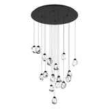 EGLO Sindicat Lámpara de techo colgante LED regulable acero cristal negro claro 390413