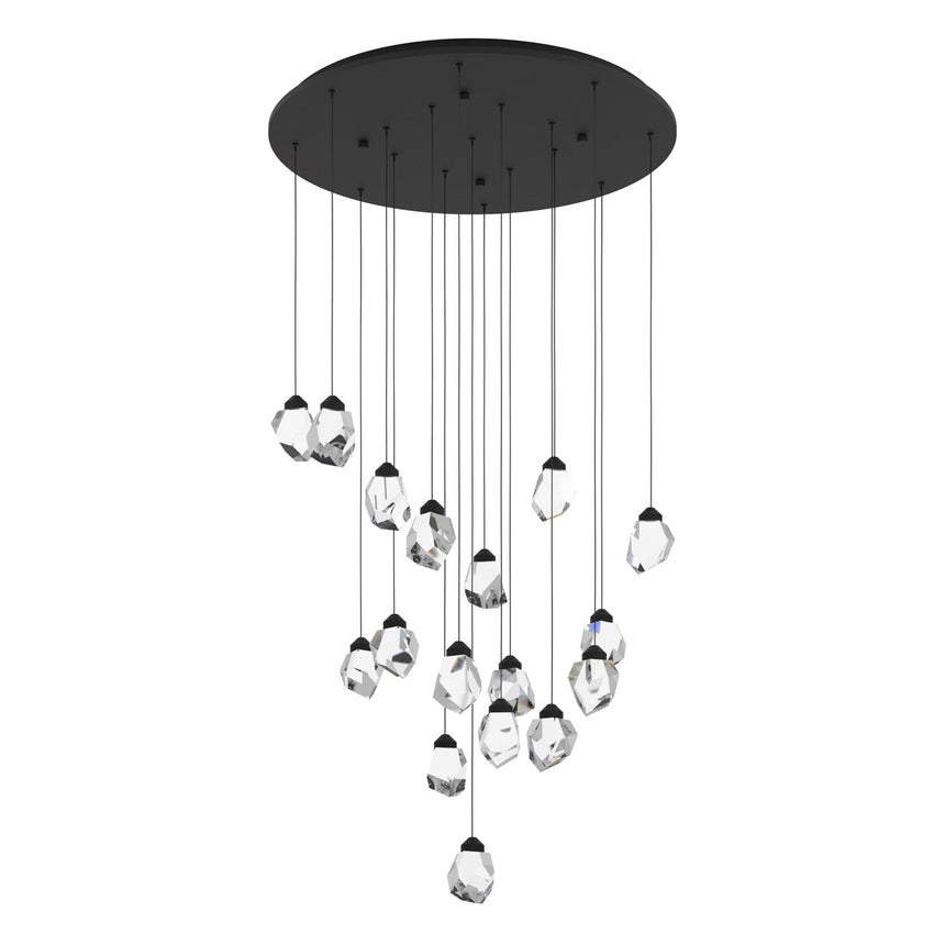 EGLO Sindicat Lámpara de techo colgante LED regulable acero cristal negro claro 390413