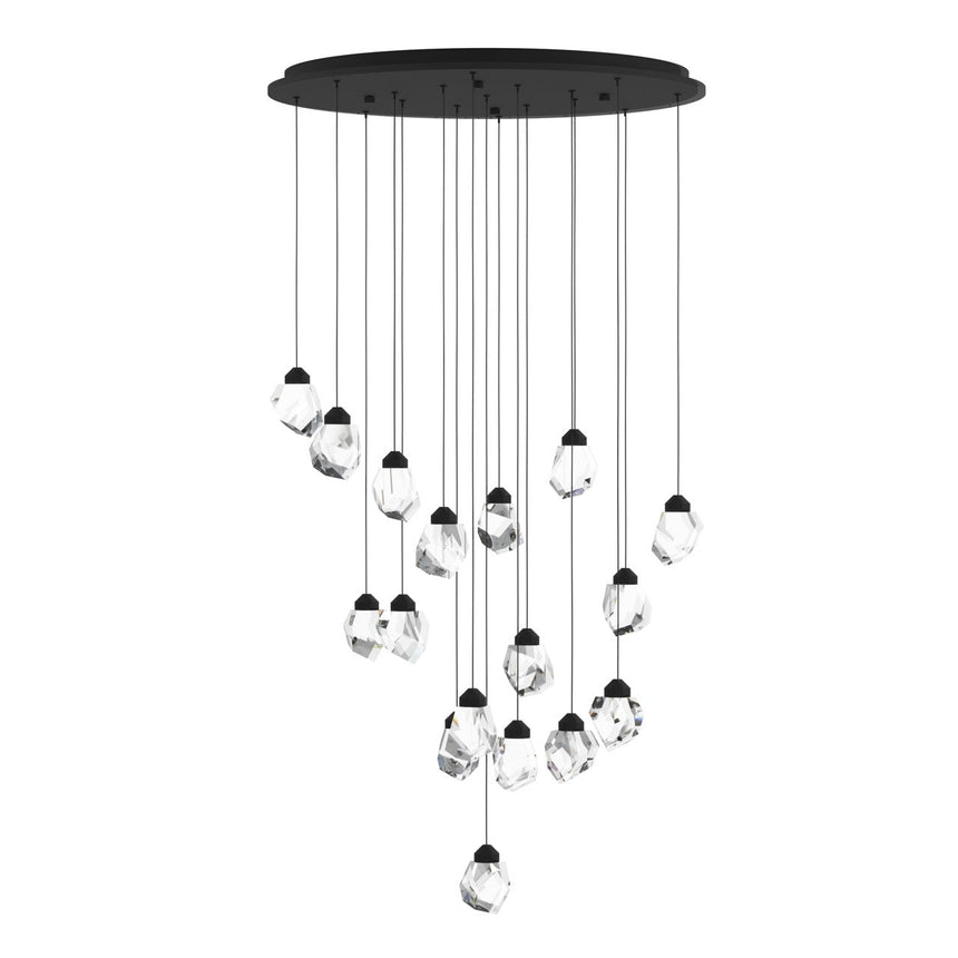 EGLO Sindicat Lámpara de techo colgante LED regulable acero cristal negro claro 390413
