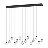 EGLO Sindicat Lámpara de techo colgante LED regulable acero cristal negro claro 390414