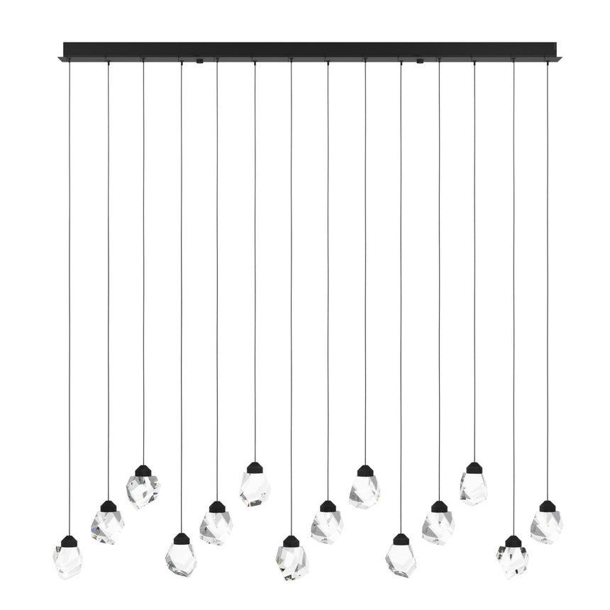 EGLO Sindicat Lámpara de techo colgante LED regulable acero cristal negro claro 390414