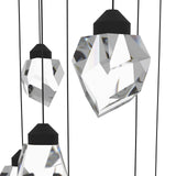 EGLO Sindicat Lámpara de techo colgante LED regulable acero cristal negro claro 390414