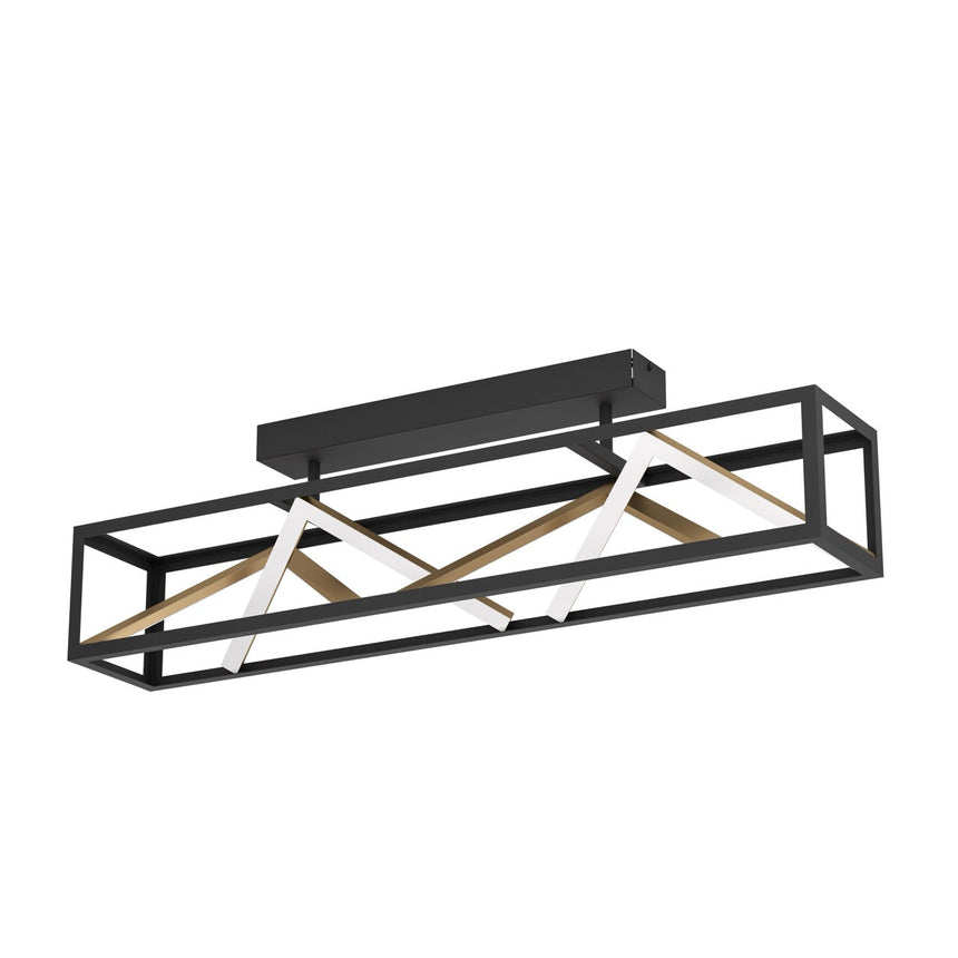 EGLO Penela Plafón LED portátil regulable aluminioacero negrooro 390416