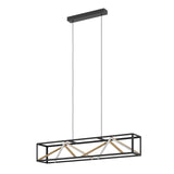 EGLO Penela Lámpara de techo colgante LED portátil regulable aluminioacero negrooro 390417