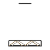 EGLO Penela Lámpara de techo colgante LED portátil regulable aluminioacero negrooro 390417