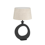 EGLO Diezma Lámpara sobremesa acero textillino negro naturaleza 390423