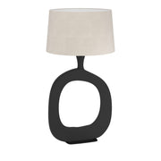 EGLO Diezma Lámpara sobremesa acero textil lino negro 390424
