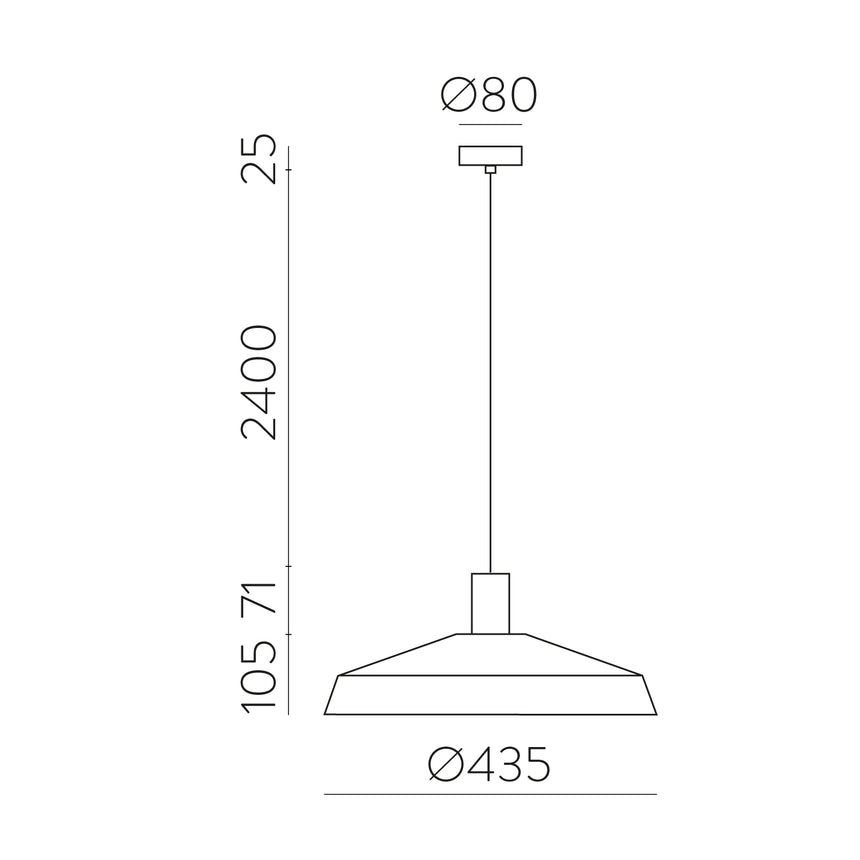 ACB Evelyn Lámpara de techo colgante 3906/45 Blanco, Kit Negro Text., LED E27 15W, C3906082B