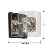 Schuller Flash Aplique cromo, transparente y smoke 391218