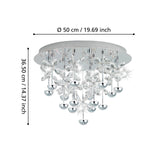 EGLO Pianopoli Plafón LED regulable acero inoxidable cristal cromo claro 39245