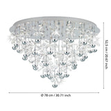 EGLO Pianopoli Plafón LED regulable acero inoxidable cristal cromo claro 39246