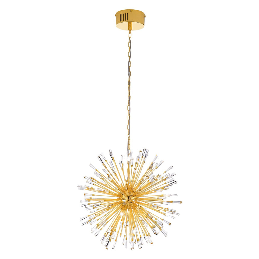 EGLO Vivaldo 1 Lámpara de techo colgante LED acero cristal dorado claro 39255