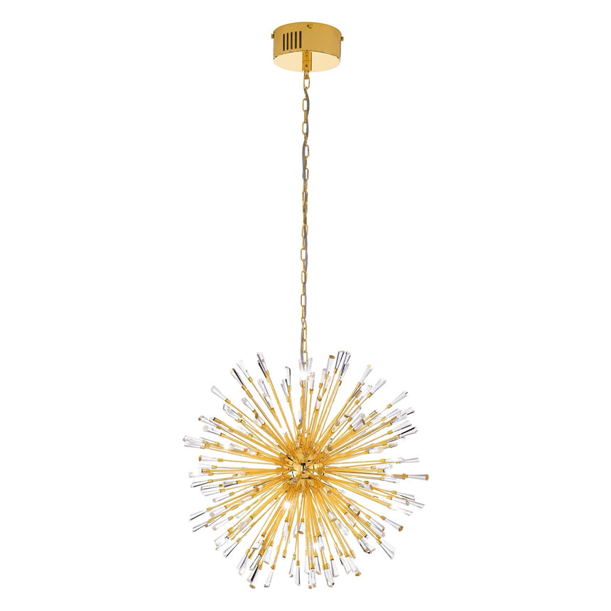 EGLO Vivaldo 1 Lámpara de techo colgante LED acero cristal dorado claro 39255