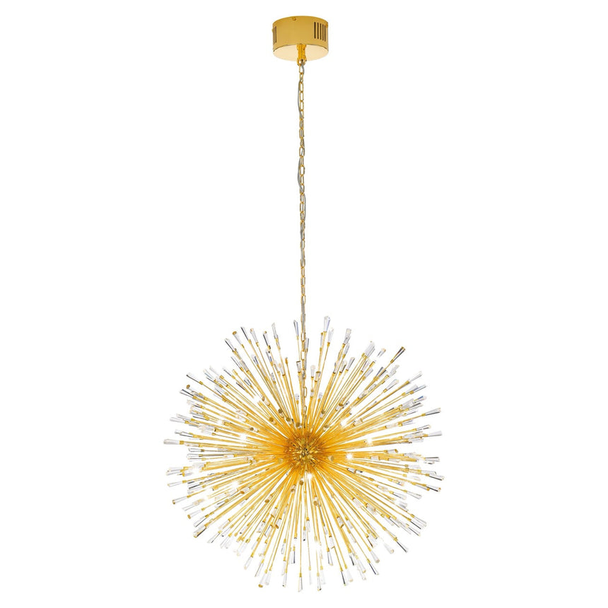 EGLO Vivaldo 1 Lámpara de techo colgante LED acero cristal dorado claro 39256