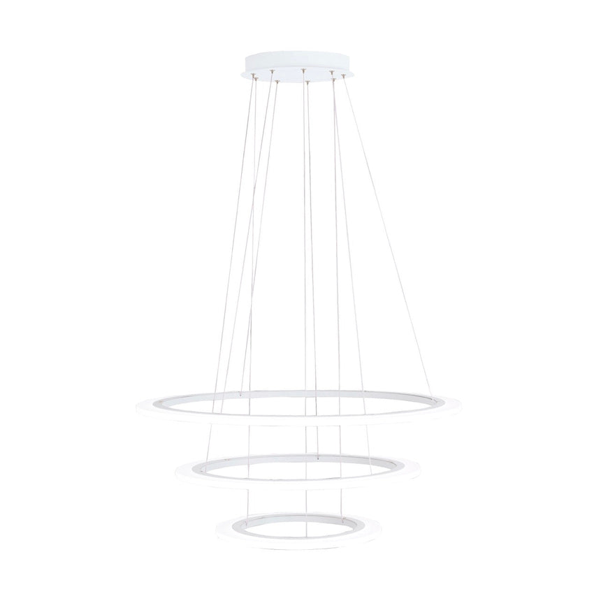 EGLO Penaforte Lámpara de techo colgante LED regulable 3 luces aluminio plástico blanco blanco 39274