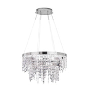 EGLO Antelao Lámpara de techo colgante LED regulable acero cristal cromo claro 39281