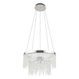 EGLO Antelao Lámpara de techo colgante LED regulable acero cristal cromo claro 39281