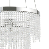 EGLO Antelao Lámpara de techo colgante LED regulable acero cristal cromo claro 39281