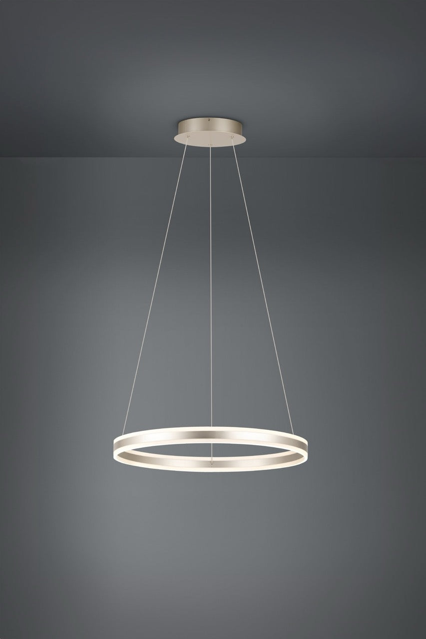 EGLO Tonarella Lámpara de techo colgante LED regulable acero plástico champán satinado 39313