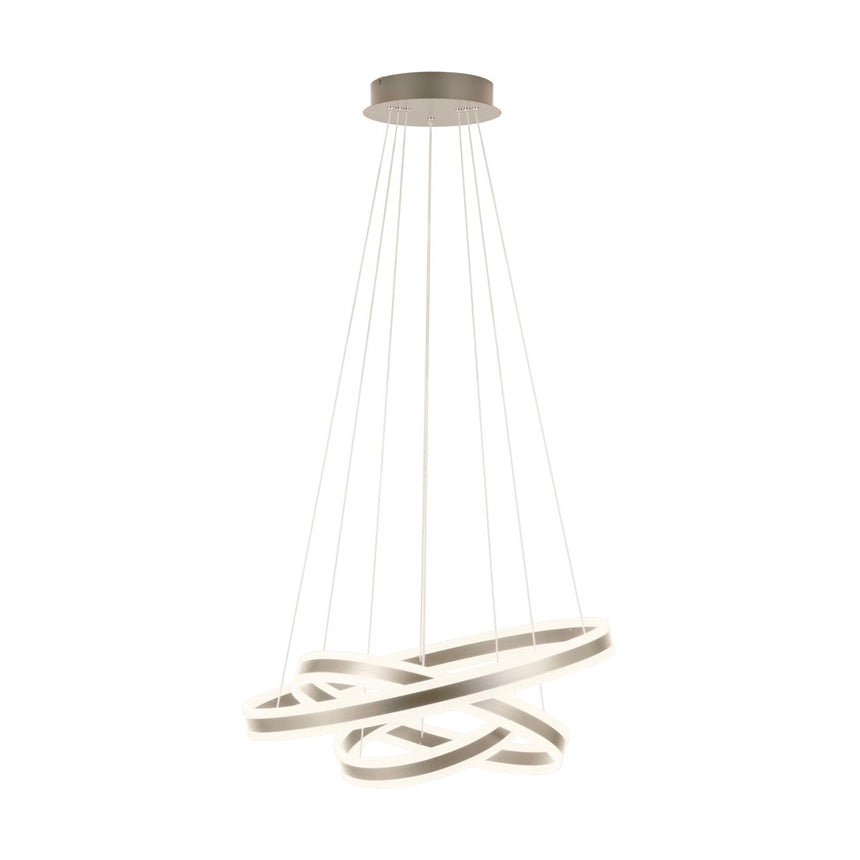 EGLO Tonarella Lámpara de techo colgante LED regulable 3 luces acero plástico champán satinado 39314