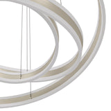EGLO Tonarella Lámpara de techo colgante LED regulable 3 luces acero plástico champán satinado 39314