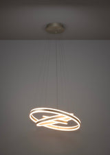 EGLO Tonarella Lámpara de techo colgante LED regulable 3 luces acero plástico champán satinado 39314