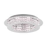 EGLO Principe Plafón LED regulable acero cristal cromo claro 39401