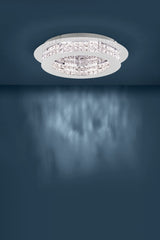 EGLO Principe Plafón LED regulable acero cristal cromo claro 39401