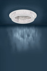 EGLO Principe Plafón LED regulable acero cristal cromo claro 39402