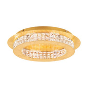 EGLO Principe Plafón LED regulable acero cristal dorado claro 39405