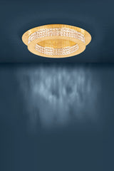 EGLO Principe Plafón LED regulable acero cristal dorado claro 39406