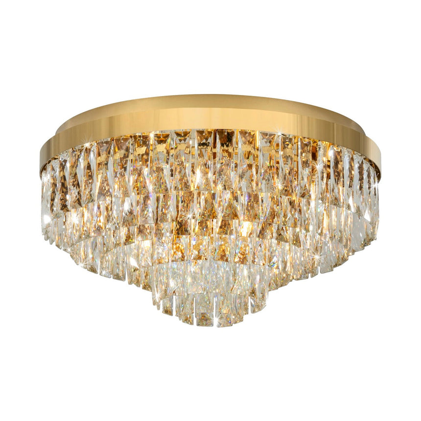 EGLO Valparaiso Plafón acero cristal dorado claro 39458