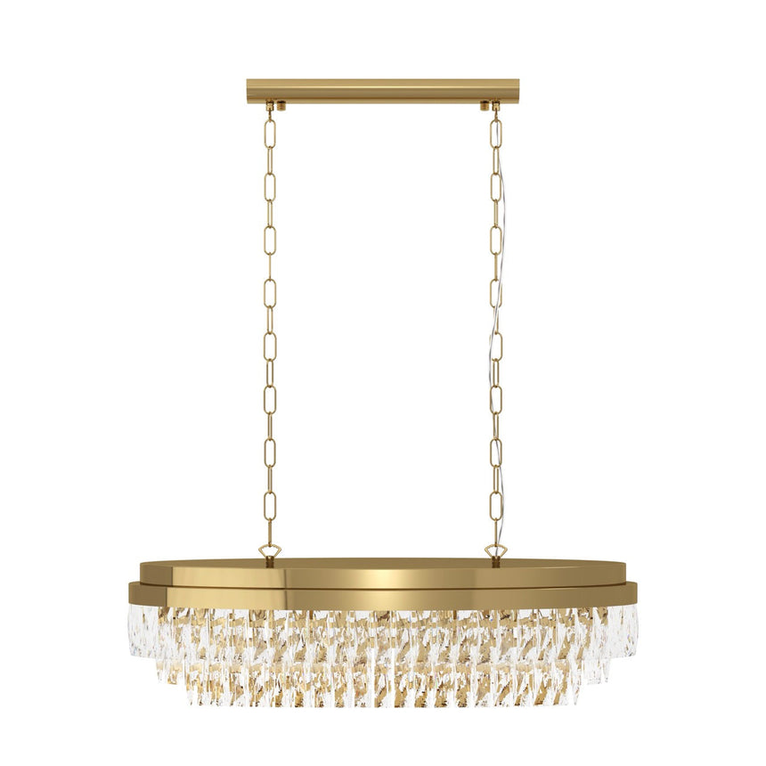 EGLO Valparaiso Lámpara de techo colgante acero cristal dorado claro 39462