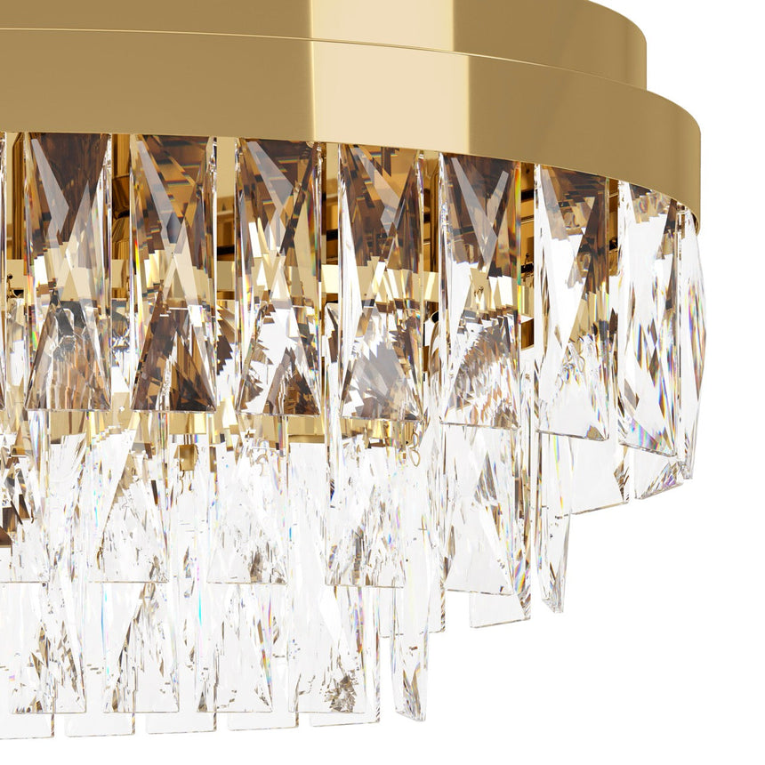 EGLO Valparaiso Lámpara de techo colgante acero cristal dorado claro 39463