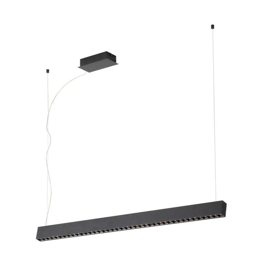 EGLO Termini Lámpara de techo colgante LED regulable 2 luces acero negro 39486