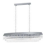 EGLO Valparaiso 1 Lámpara de techo colgante acero cristal cromo claro 39495