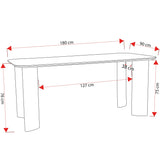 Mesa comedor madera mango 180x90x76cm 39498