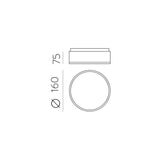 ACB Dins Plafón 395/16 Niquel Mate, LED 10W 1100lm, CRI90 I IP44, LED integrado, Kelvin 2700K-3000K Slide Switch P0395070NM