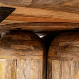 Mesa de comedor redonda madera mango 120x76cm 39500