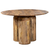 Mesa de comedor redonda madera mango 120x76cm 39500