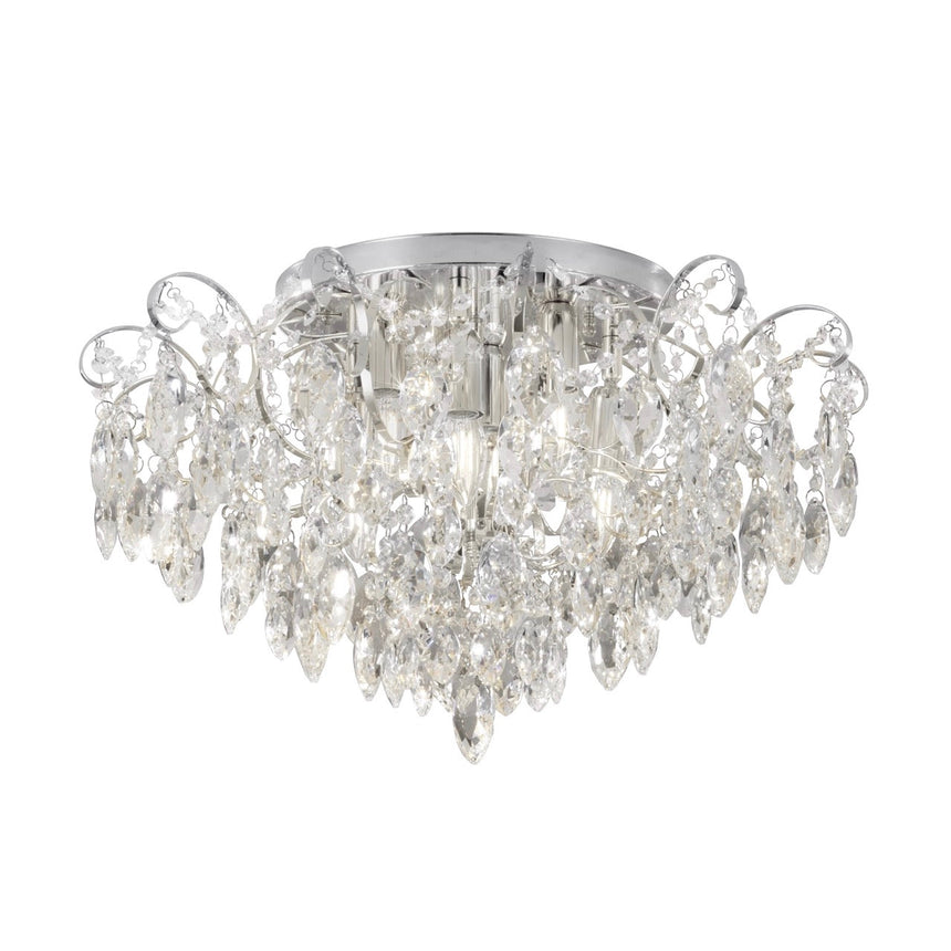 EGLO Fenoullet Plafón acero cristal cromo claro 39521