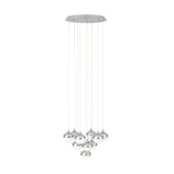 EGLO Mioglia Lámpara de techo colgante LED regulable acero plástico cromo granille blancoclaro 39527