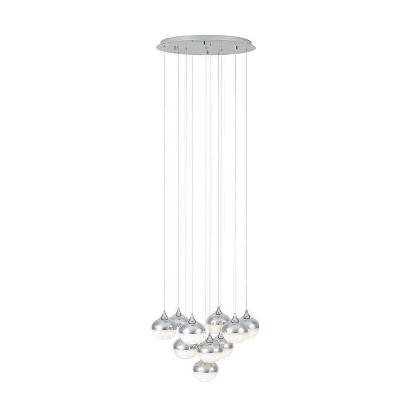 EGLO Mioglia Lámpara de techo colgante LED regulable acero plástico cromo granille blancoclaro 39527