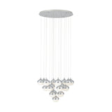 EGLO Mioglia Lámpara de techo colgante LED regulable acero plástico cromo granille blancoclaro 39528