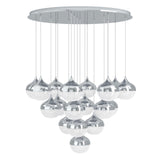 EGLO Mioglia Lámpara de techo colgante LED regulable acero plástico cromo granille blancoclaro 39528