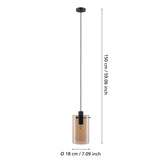 EGLO Hanging Powder Compactor 1L Black/Amber EGLO39537