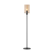 EGLO Polverara Lámpara de pie acero vidrio vaporizado negro ámbar 39542