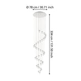 EGLO Pianopoli 1 Lámpara de techo colgante LED regulable acero cristal cromo claro 39545