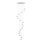 EGLO Corliano 1 Lámpara de techo colgante LED regulable acero cristal cromo claro 39546