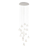 EGLO Montefio 2 Lámpara de techo colgante LED regulable acero vidrio cristal cromo blanco 39547